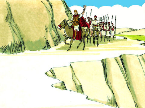 अबिय्याह ने अपनी सीमा की रक्षा के लिए उत्तर की ओर अपनी सेना का नेतृत्व किया। – Slide número 7