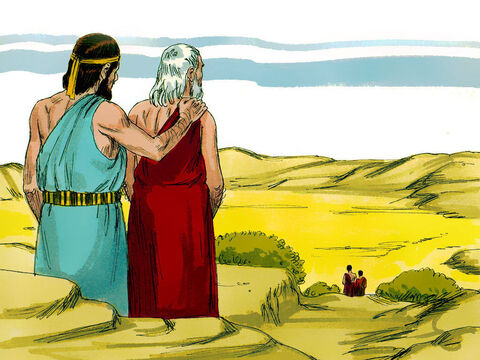 अब्राहम प्रभु के साथ वहीं पर खड़ा रहा। – Slide número 12