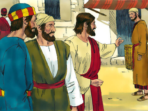 यीशु को बैतसैदा में फिलिप्पुस नाम का एक मनुष्य मिला, और उस से कहा, 'मेरे साथ चल।' – Slide número 8