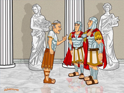 बाद में उस वर्ष, शक्तिशाली रोमन साम्राज्य के शासक कैसर औगूस्तुस ने जनगणना का आदेश दिया। रोमियों ने यहूदिया पर शासन किया और इब्रियों को रोम के सख्त कानूनों का पालन करने के लिए मजबूर किया गया। कैसर जानना चाहता था कि उसने कितने लोगों पर शासन किया और वह कितने लोगों पर कर लगा सकता था। आखिरकार, बनाने के लिए बहुत सारी सड़कें थीं!<br/> कैसर ने रोम में अपने महल से घोषणा की, "हर किसी को अपने गृह नगर वापस जाना चाहिए और जनगणना के लिए पंजीकरण करना चाहिए।" <br/> कैसर ने रोम में अपने महल से घोषणा की।<br/>क्योंकि यूसुफ राजा दाऊद का वंशज था, उसे बेतलेहेम की यात्रा करनी थी, वह नगर जहाँ दाऊद पला-बढ़ा था। लेकिन बेथलहम दूर था, और मरियम को बच्चे के जन्म से पहले आने की जरूरत थी। यूसुफ ने अपना बैग पैक किया, मरियम को एक गधे पर बिठाया, और बेतलेहेम के लिए एक धूल भरे रास्ते में चल दिया। – Slide número 4
