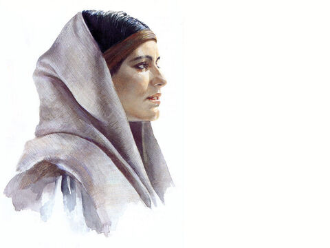 पाम मैस्को द्वारा मरियम मगदलीनी का चित्रण। – Slide número 1