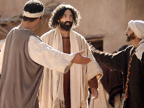 सूबेदार, जिसने यीशु से अपने नौकर को चंगा करने के लिए कहा। (मत्ती 8:5-13, लूका 7:2-9) – Slide número 4