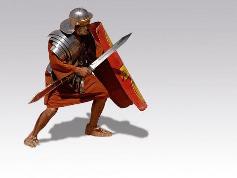 तलवार के साथ रोमन सैनिक। – Slide número 13