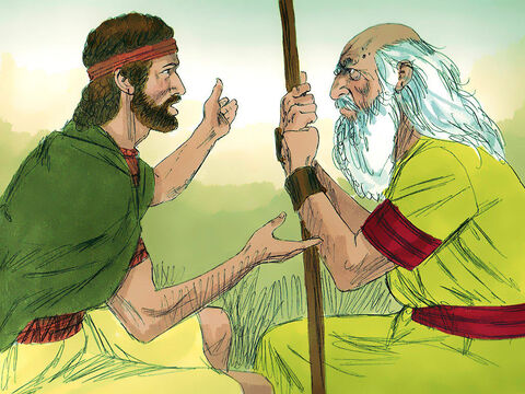 दाऊद रामाह को भाग गया और शमूएल के पास जाकर उसने वह सब कुछ शमूएल को बता दिया जो शाऊल ने उसके साथ किया था । – Slide número 13