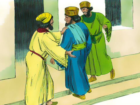 हामान जल उठ कि एक यहूदी मोर्दकै उसकी भक्ति करने के लिए उसके सामने नही झुकता। – Slide número 16