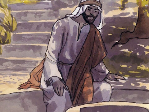 और याकूब का कूआं भी वहीं था; सो यीशु मार्ग का थका हुआ उस कूएं पर यों ही बैठ गया, और यह बात छठे घण्टे के लगभग हुई। – Slide número 4
