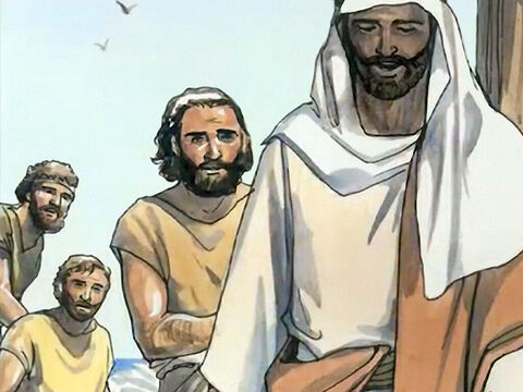 तब यीशु ने शमौन से कहा, मत डर: अब से तू मनुष्यों को जीवता पकड़ा करेगा। – Slide número 10
