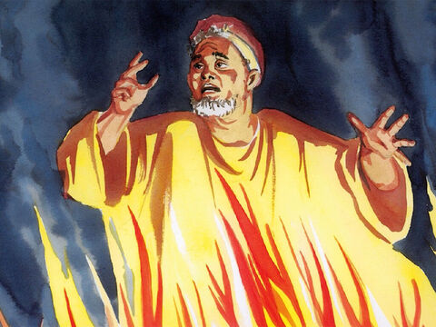 “हे स्रापित लोगो, मेरे साम्हने से उस अनन्त आग में चले जाओ, जो शैतान और उसके दूतों के लिये तैयार की गई है! – Slide número 12