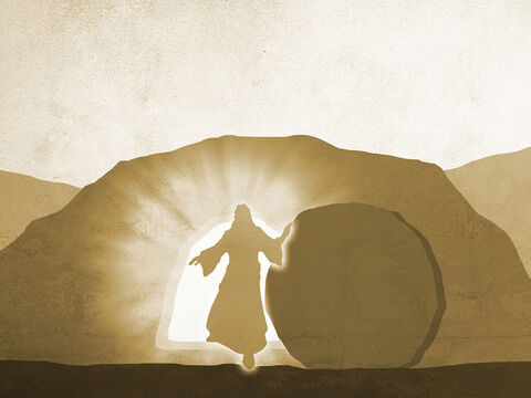 यीशु का पुनरुत्थान।<br/>मत्ती 28:1-15, मरकुस 16:1-20, लूका 24:1-47, यूहन्ना 20:1-29 – Slide número 10