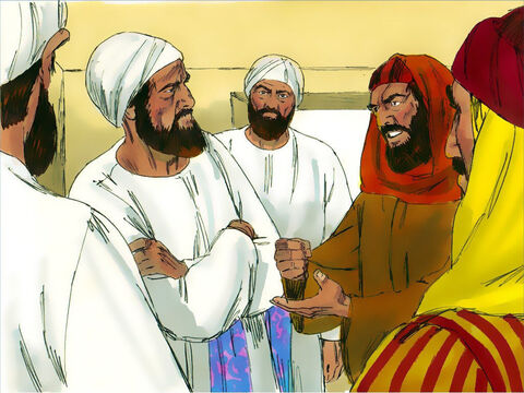महायाजकों, शास्त्रियों और नेताओं ने साज़िश की कि वे यीशु को कैसे मार सकते हैं। – Slide número 5