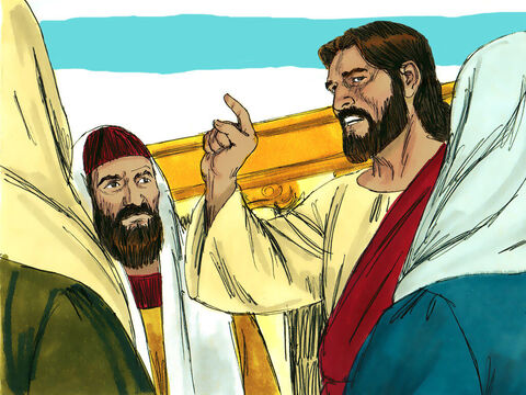 जल्द ही भीड़ जमा हो गई और यीशु ने उन्हें शिक्षा देना शुरू कर दिया। – Slide número 2