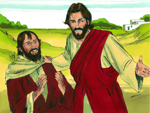 यीशु ने पूछा, 'क्या मैंने दस आदमियों को ठीक नहीं किया? अन्य नौ कहाँ हैं? क्या इस परदेशी को छोड़ और कोई परमेश्वर की बड़ाई करने को नहीं लौटा है? – Slide número 5