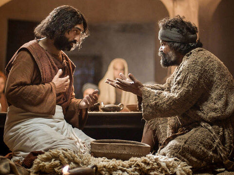 पतरस ने यीशु के पैर धोने का विरोध किया। (यूहन्ना 13:1-17) – Slide número 10
