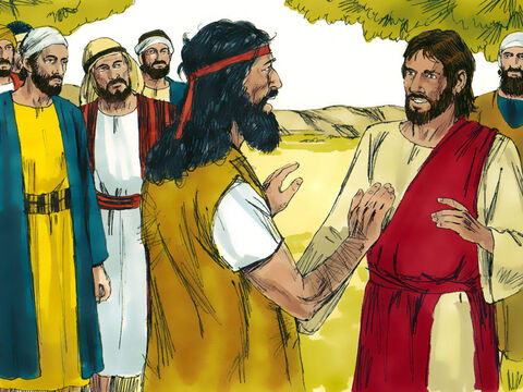 यीशु गलील से यरदन नदी तक यूहन्ना से बपतिस्मा लेने गया। जब यूहन्ना ने यीशु को देखा तो वह उसे बपतिस्मा नहीं देना चाहता था। 'यह उचित नहीं है,' उन्होंने कहा। 'मैं वही हूँ जिसे आपके द्वारा बपतिस्मा लेने की आवश्यकता है।' – Slide número 7