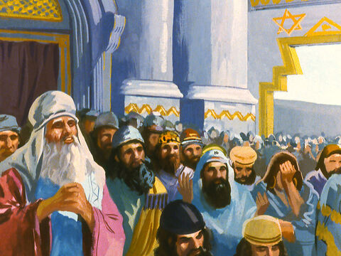 इस्राएल के लोग परमेश्वर की आराधना करते थे और उनका विश्वास उनके सभी विचारों और विश्वासों के केंद्र में था। – Slide número 5