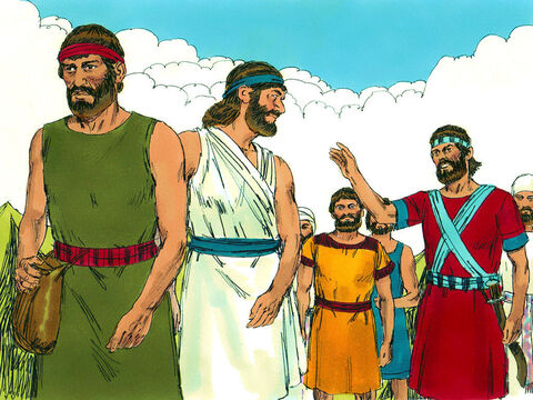 यहोशू ने चुपके से दो भेदियों को देश और यरीहो नगर का भेद लेने के लिये भेजा। – Slide número 7