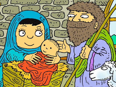 लोगों ने देखा और इंतजार किया और जब सही समय आया तो यीशु मसीह का जन्म बेथलहम में हुआ। – Slide número 3