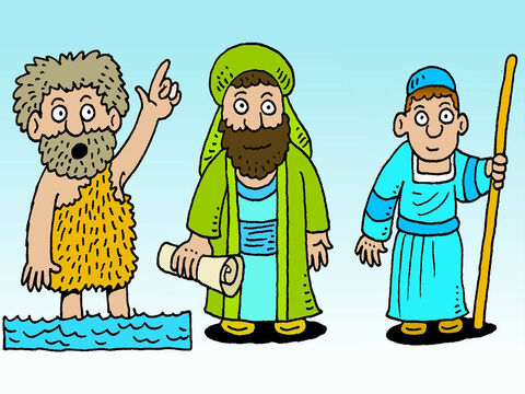 उन्होंने कहा, “कुछ तो यूहन्ना बपतिस्मा देनेवाला कहते हैं, और कुछ एलिय्याह, और कुछ यिर्मयाह या भविष्यद्वक्‍ताओं में से कोई एक कहते हैं।” – Slide número 3