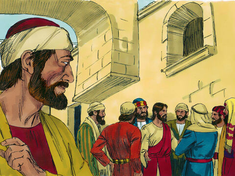उस समय से, यहूदा यीशु को उनके हाथ पकड़वाने के अवसर की ताक में लगा रहा। – Slide número 13