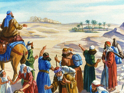 मिस्रियों काफी धूल उड़ाते हुए आ रहे थे और जब इस्राएलियों ने दूर से धूल के बादलों को देखा तो वे तुरंत समझ गए कि इसका क्या मतलब है। मिस्रवासी उनके पीछे पीछे आ रहे थे। – Slide número 26