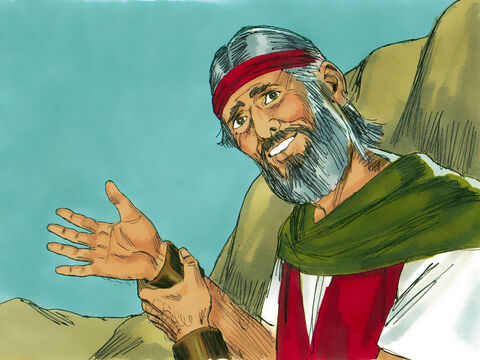 जब मूसा ने दूसरी बार अपना हाथ अपने लबादे से बाहर निकाला, तो उसका हाथ चंगा हो गया। – Slide número 16