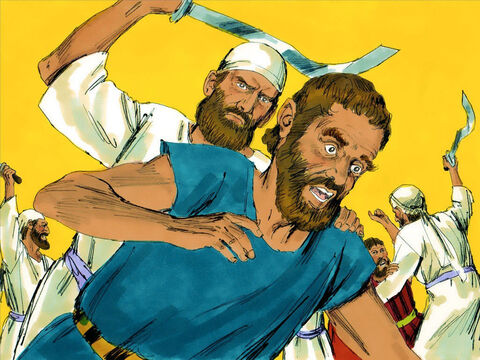 लेवी वंशियों ने आदेश का पालन किया। तब मूसा ने उनसे कहा, 'जैसा कि तुमने परमेश्वर के प्रति अपनी निष्ठा दिखाई है, उसने तुम्हें अपनी सेवा करने के लिए चुना है।' – Slide número 19
