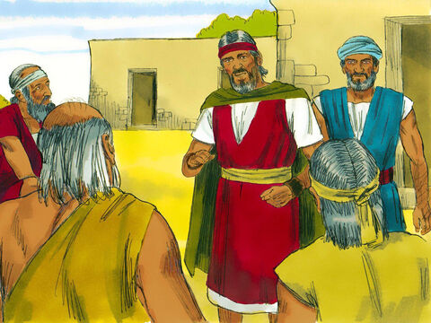 मूसा ने इसकी सूचना इब्रानी अगुवों को दी लेकिन वे अपने बुरे बर्ताव से इतने निरुत्साहित हो गए कि उसकी बात नहीं सुन सके। – Slide número 9