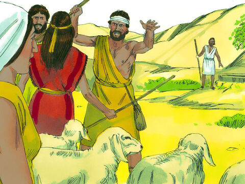 निर्गमन 2:17-20 परन्तु कुछ चरवाहे आए और स्त्री को दूर धकेल दिया, ताकि वे पहले अपनी भेड़-बकरियों के लिये पानी पिला सकें। – Slide número 9