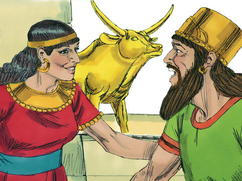 बाइबल कहती है कि राजा अहाब ने अपनी पत्नी ईज़ेबेल के आग्रह पर मूर्तियों की पूजा करके घिनौने पाप किया। – Slide número 1
