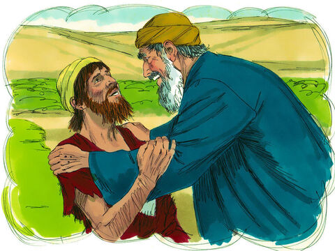 'उसने सिसक कर कहा, 'पिताजी, मैंने स्वर्ग और आपके विरुद्ध पाप किया है, और अब मैं आपका पुत्र कहलाने के योग्य नहीं रहा। – Slide número 13