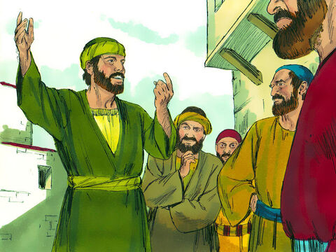 शाऊल ने प्रभावशाली ढंग से उन्हें समझाया कि यीशु ही मसीहा है। कुछ दिनों बाद कुछ यहूदियों ने जो यीशु के विरोधी थे, शाऊल को मार डालने की साज़िश रची। – Slide número 18