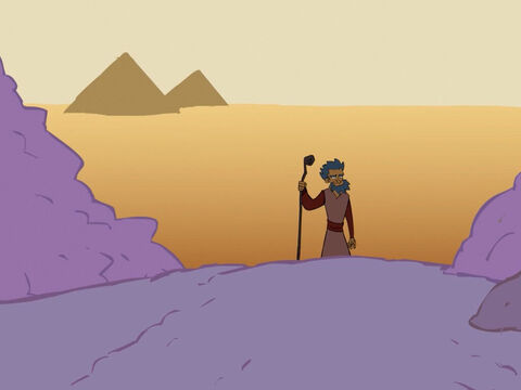 अपने विश्वास के कारण मूसा ने मिस्र छोड़ दिया। – Slide número 13