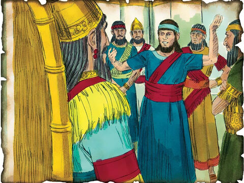 दानिय्येल ने राजा नबूकदनेस्सर के सपने की व्याख्या की! 604 ई.पू. दानिय्येल 2: कैद में रहते हुए दानिय्येल ने पृथ्वी के सबसे शक्तिशाली व्यक्ति, राजा नबूकदनेस्सर से कहा, कि परमेश्वर अभी भी पृथ्वी पर अपना राज्य स्थापित करेगा और बेबीलोन नष्ट हो जाएगा। “महान परमेश्वर ने राजा को बता दिया है कि इसके बाद क्या होगा। स्वप्न निश्चित है, और उसका फल भी निश्चित है।" – Slide número 27