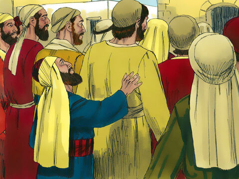 वह यीशु को देखने के लिए बेताब था, परन्तु भीड़ के कारण देख न सकता था क्योंकि वह नाटा था। – Slide número 3